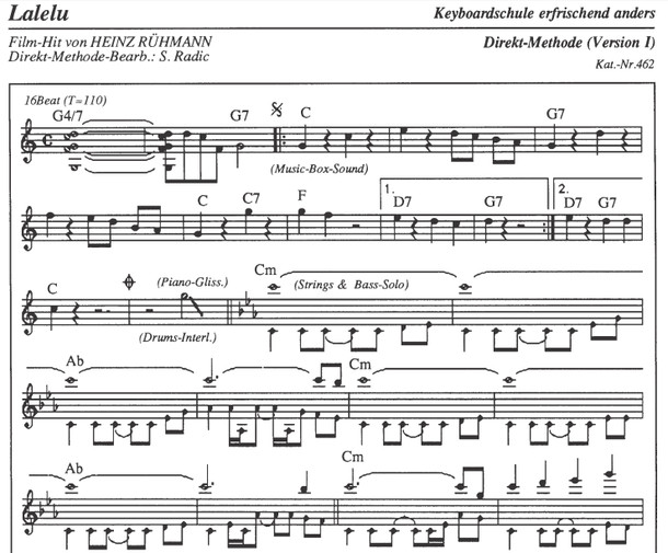 La - Le - Lu Gesang + Klavier - PDF Noten von Heinz Rühmann in F Dur -  4251133759815