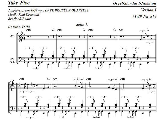 Orgel-Standard-Notation
